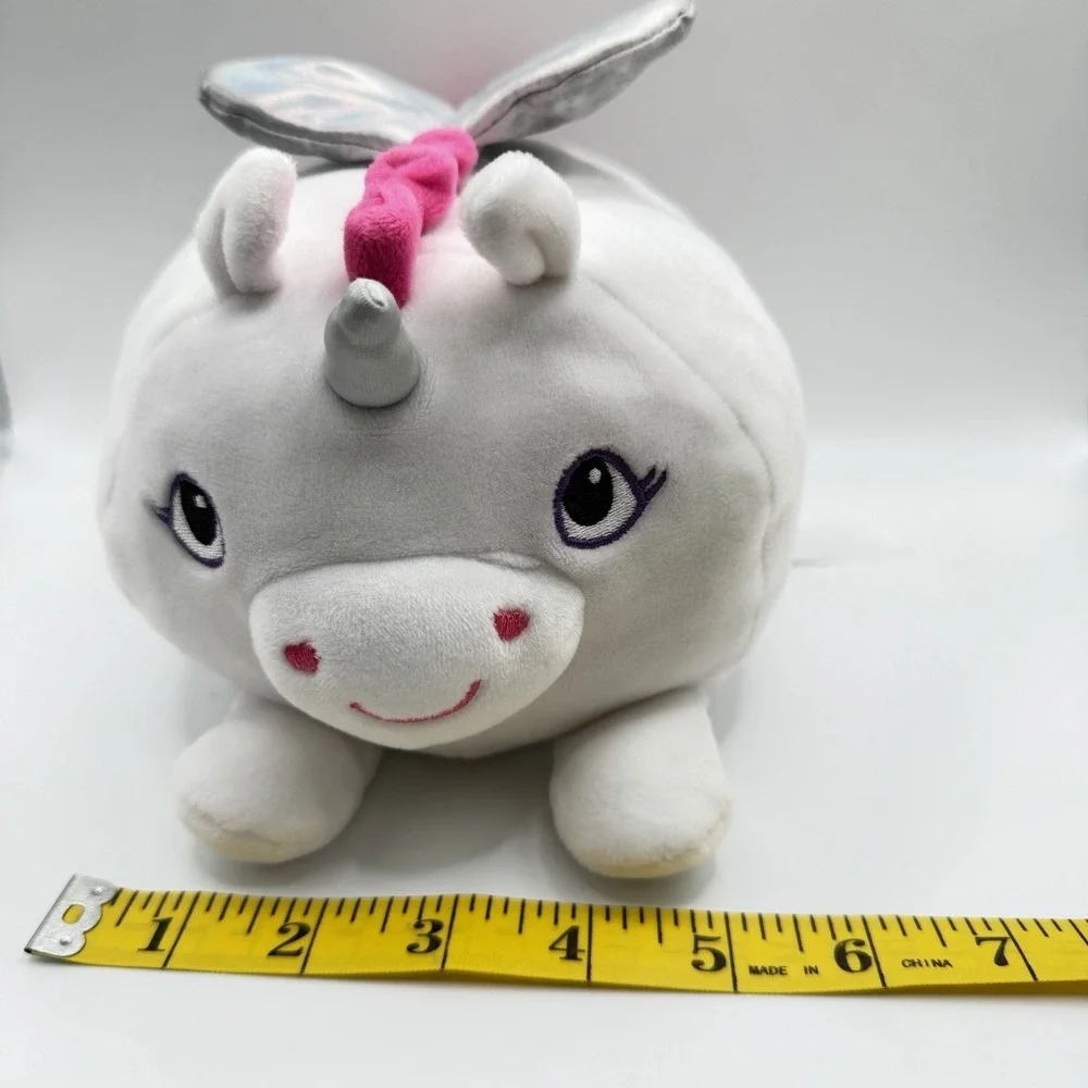 Animal Adventure White Unicorn Pegasus Stuffed‎ Animal 8 Inch